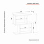 Hanah Home Mesa Auxiliar Karinus White, Estilo Escandinavo, Tablero Melamina, 18mm, 50x55.4x17.5cm, Blanco